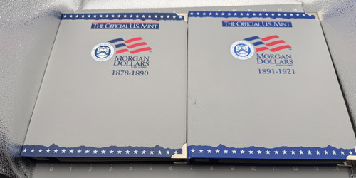 H.E. Harris US Mint Morgan Dollar Albums Coin Books 1 & 2 **NO COINS**