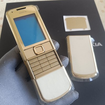 NEW Nokia 8800 Gold Arte 8800e White Leather Replacement Full Housing Covers