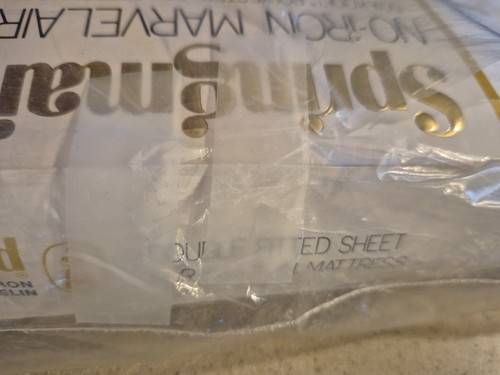 Vintage Springmaid Marvelaire Prelude Pink Roses Fitted Double Full Sheet NIP - Picture 8 of 8