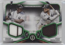 2021 Tribute Dual Relics 2 Player Green 11/99 Frank Thomas Yoan Moncada HOF qf8