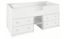 Habitat Jackson Shorty 4 Drawer Midsleeper Bed Frame - White