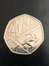 Commonwealth Games XX Glasgow 50p Fifty Pence Coin Circulated dated 2014