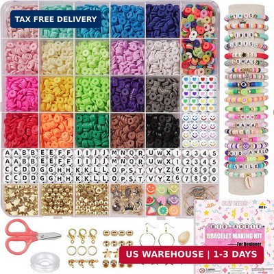 Mio Angle Bracelet Making Kit for Beginner 5000Pcs Preppy Polymer Friendship Bra