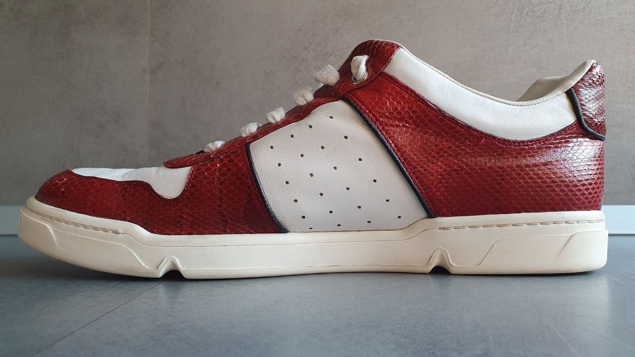 Gucci Interlocking GG Logo Red Python Low Top Sne… - image 22