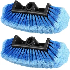 2 Pcs Car Wash Brush Head with Soft Detailing Bristle Flow Through Car Cleani...