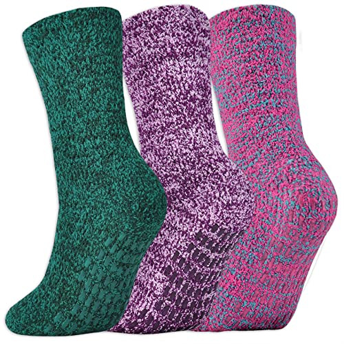 Pairs Ultra Thick Grip Fuzzy Socks Non Skid Slipper 4-8 Pairs