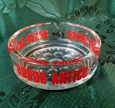 ROSSO ANTICO APERITIVO JEAN BUTON POSACENERE IN VETRO 1970 BASE A BOLLE RARO