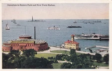Aquarium Battery Park Harbor New York NY Postcard 