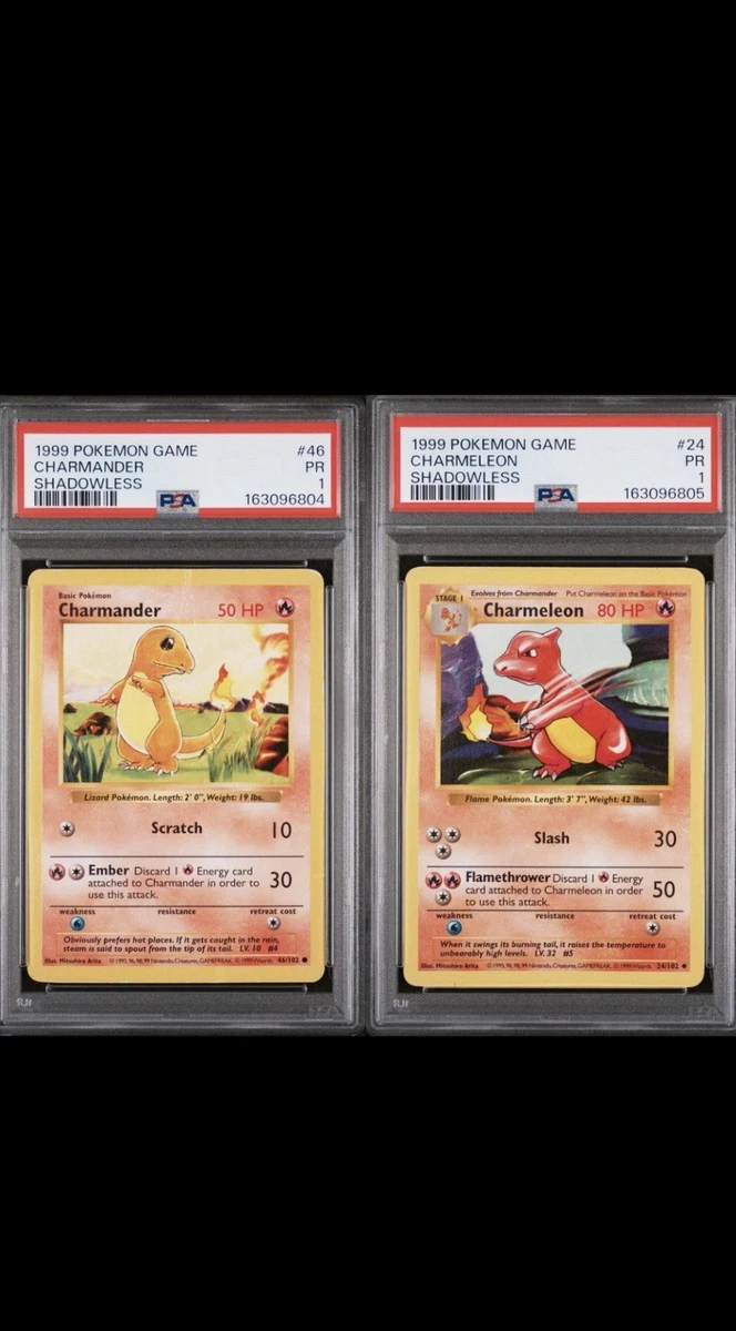25+ Charmeleon Pokémon TCG Shadowless Individual Collectible Card