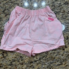 Vintage OshKosh Bgosh Girls Pink Floral Shorts Elastic Waist Made in USA 6 ws