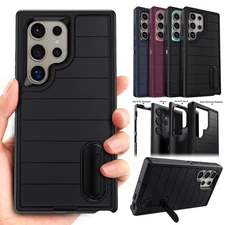 For Samsung Galaxy S24 Ultra S24+ Plus Shockproof KiskStand Rugged Case Cover