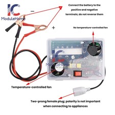 DC 12-14.5V to AC 220V Inverter Module High Power 500W DC-AC Step-Up Transformer