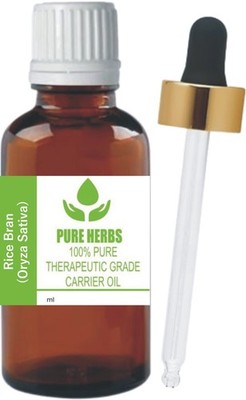 Pure Herbs Rice Bran 100% Oryza Sativa Pure & Natural Carrier Oil hC444