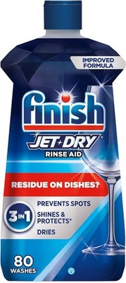 Finish Jet-Dry Dishwasher Rinse Aid 8.45oz 80 Washes Spot & Residue Control