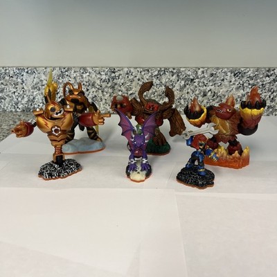 Lot of 6 Skylanders Figures Sprocket Hothead Bouncer  Cynder  Tree Rex Swarm