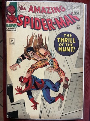 The Amazing Spider Man #34 1966 Thrill of the Hunt! Kraven the Hunter - READ