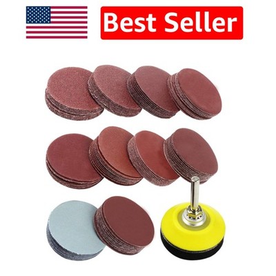 Comprehensive Hook & Loop Sanding Discs Set - 200 Pcs, Ideal for DIY Projects