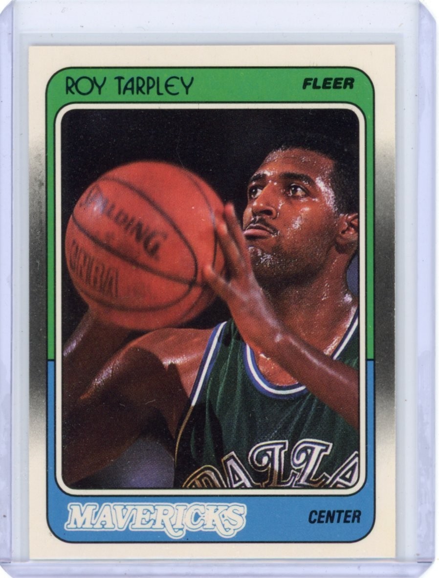 1988-89 FLEER ROY TARPLEY #32 SET BREAK DALLAS MAVERICKS