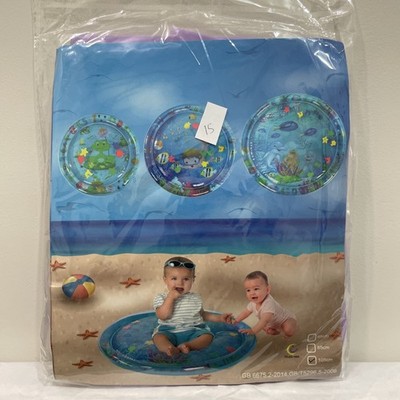 Baby Water Play Mat Splash Pad Round Tummy Time Playmat 105cm