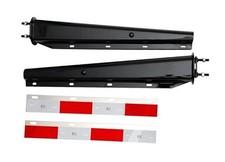 Black Straight Spring Loaded Mud Flap Hanger 2.5" Bolt Spacing,30" Length.