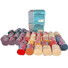 46 Bernat Craftsman Pre-Cut Rug Yarn 2 Boxes 100 Virgin Wool Assorted England