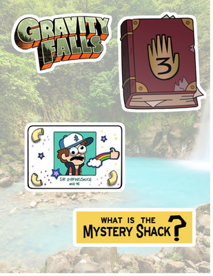 Gravity Falls Cartoon 4pc Sticker Pack