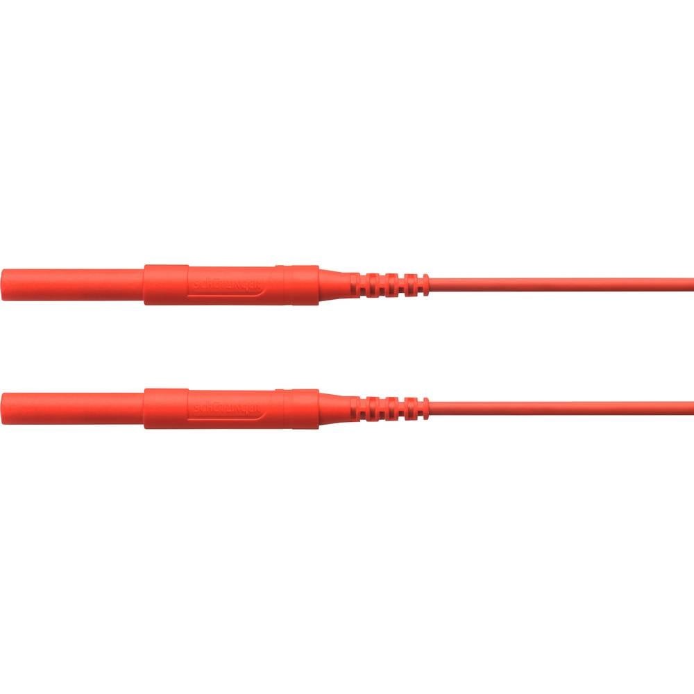Cordon de mesure de sécurité mâle 4 mm rouge 150 cm pour testeur