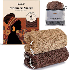 African Net Sponge Authentic, Shower Loofah Exfoliating Bath Sponge, Body Scrubb