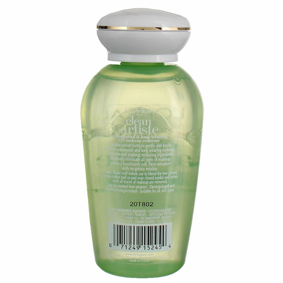 5 Pack L'Oreal Paris Clean Artiste Waterproof And Long Wearing Eye Makeup Rem... - Image 2 of 2