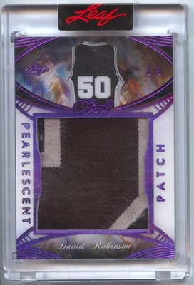 2025 Leaf Pearl Multisport BRONZE David Robinson Pearlescent Patch Card /5