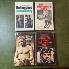 Vintage Movie Tie-In PB Lot (4) - Deliverance Desperate Ones Cuckoo’s Nest
