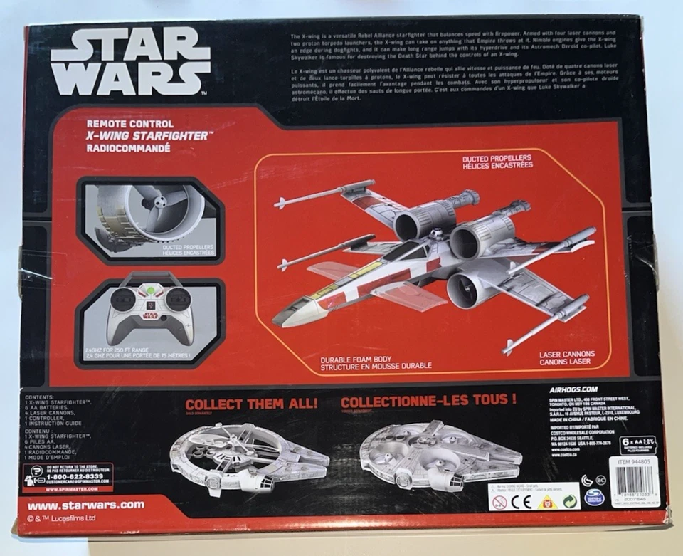 Star Wars Remote Control X-WING FIGHTER Air Hogs 2015 New Sealed Spin Masters - Image 4 of 4