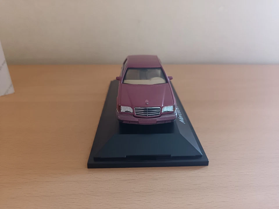 HERPA 1/43 : VOITURE MERCEDES BENZ 600SEL ALMANDINROT 1992 EN BOITE D'ORIGINE. - Photo 2/4