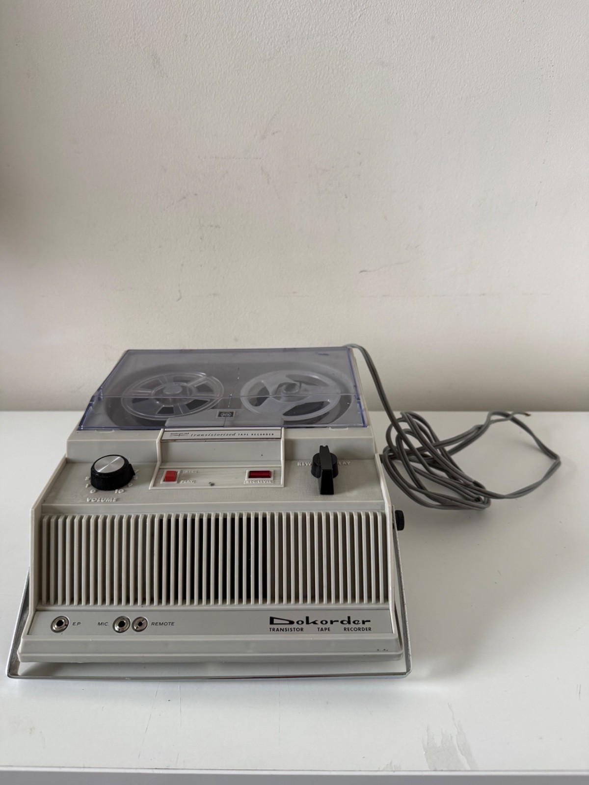 Vintage Dokorder PT-36B-W Reel to Reel Tape Recorder Japan Spares Repair