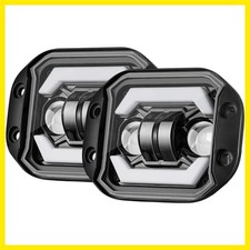 Flush Mount Led Pods With Drl 2pcs 5inch 80w Driving Lights Spot Flood Combo...