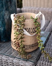 Heavy Boho Scandi Style Stoneware Ceramic Indoor Outdoor Plant Pot Planter