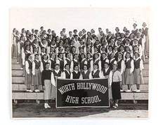 1960s North Hollywood CA High School Female Students Teachers Vintage Photo