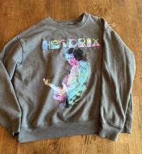 Hendrix Band Of Gypsys 1970 Tour Jimi Hendrix Sweatshirt Size L Gray