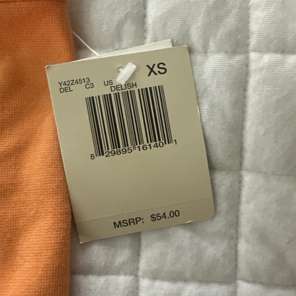 Falda Vintage GUESS JEANS Mujer XS Naranja Mini Retro Y2K Dobladillo Burbuja Coqueta Foto 2 de 4