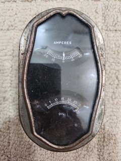 Circa 1925 1927 Buick Original Gauges Amperes & Oil Pressure 1926 Amp