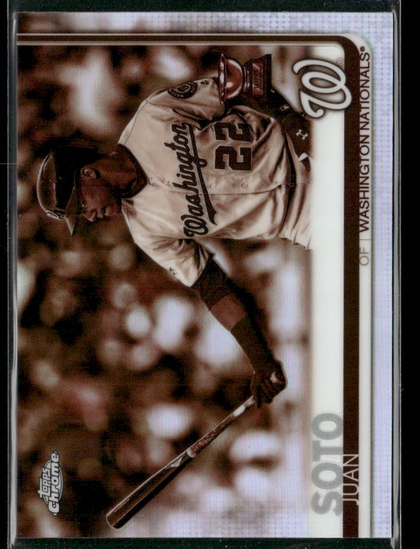 2019 Topps Chrome #155 Juan Soto Sepia Refractor