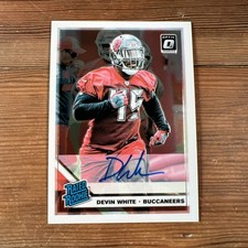 2019 Donruss Optic Devin White Rated Rookie Autograph /60 On-Card Bucs (RC). rookie card picture
