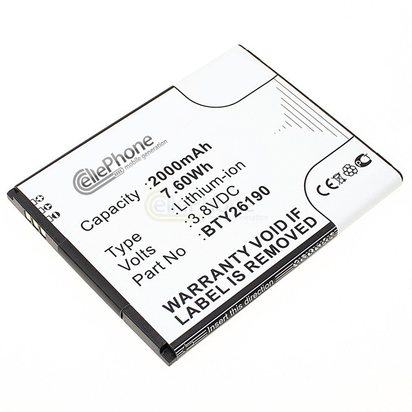 Akku Li-Ion FüR Elson Mobistel Cynus T8 - Ersetzt BTY26190 - 2000Mah-image