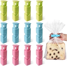 10 Pcs Bread Snack Seal Clips Food Bag Sealing Clips for Kitchen Pantry 2.4x0.5"