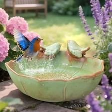 for Outdoors, 10.1 Grounds Bowl for Outside, Garden Table Ceramic Bird Bath