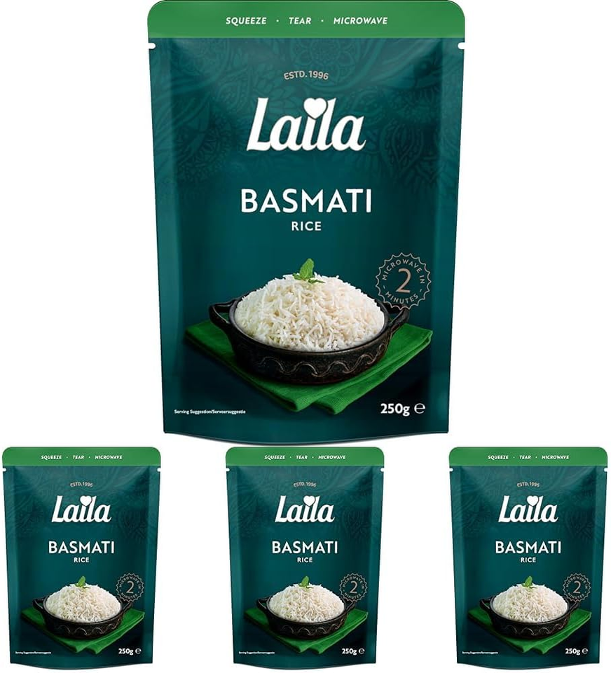 Basmati Microwave Rice, 250G (Pack of 4) 313027822815 | eBay UK