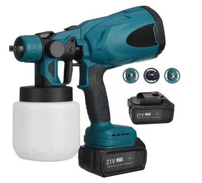 #ad 2 Batteries High Pressure Cordless Paint Sprayer Electric HVLP Spray Gun $29.99