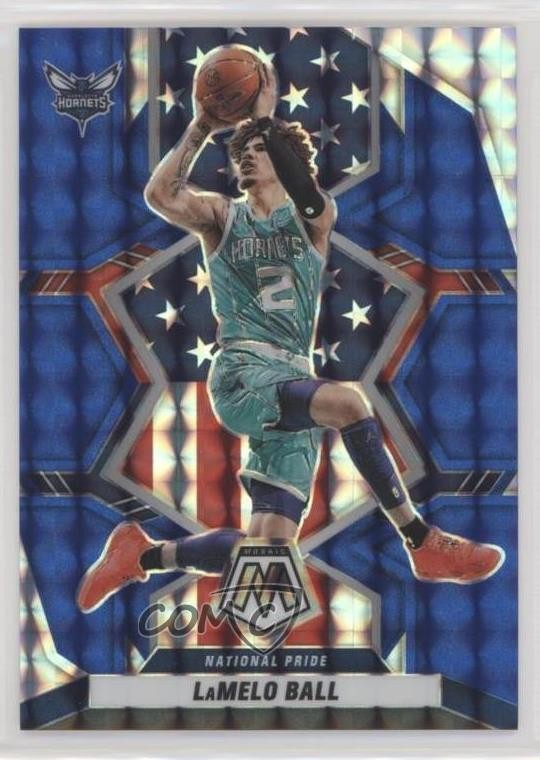 2021-22 Panini Mosaic National Pride Blue Prizm 86/99 LaMelo Ball #251 0za4