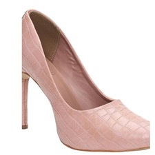 Nine West Vintage Y2K Pink Croc Embossed Pump Heels Women's Size 5M