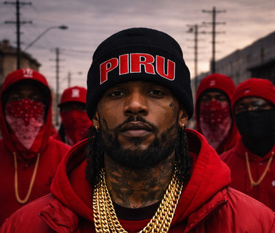 Piru Rag Piru Beanie | Bloods Rap Rapper Gang Brim Gangsta Trap Drill Music | eBay